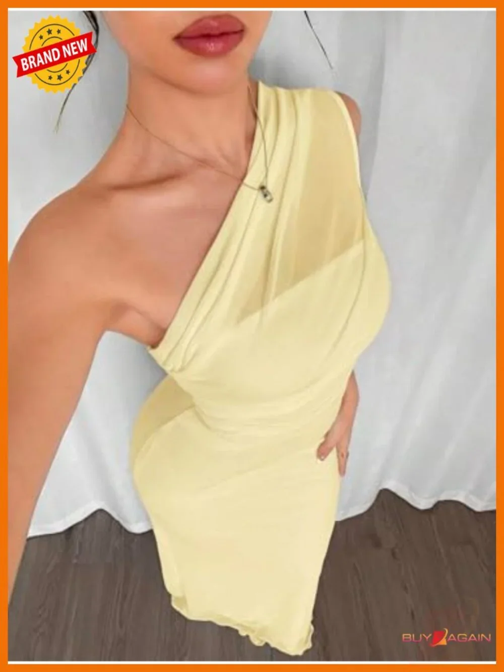 Verdusa Women's One Shoulder Ruched Mermaid Maxi Formal Dress Sleeveless